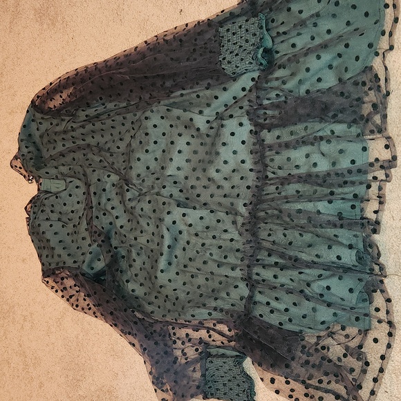 First Kiss Dreaming Dress In Hunter Green - Picture 6 of 7